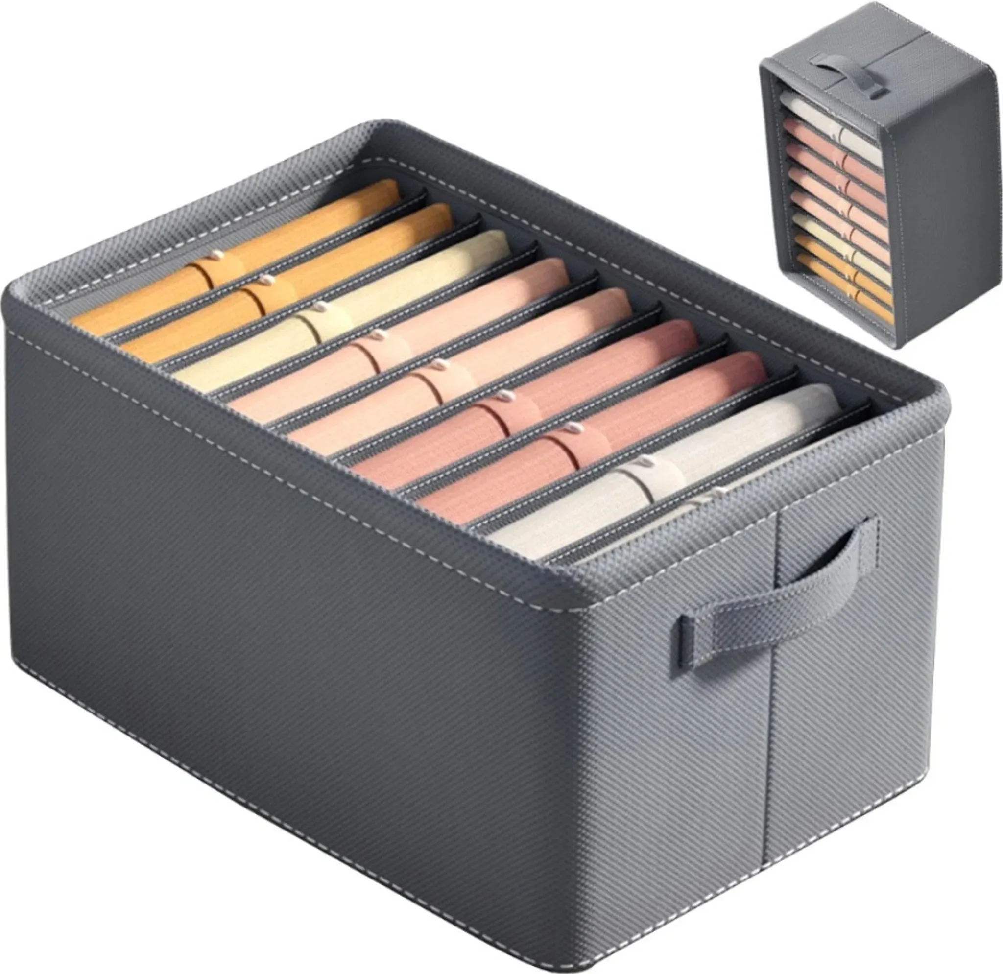 Organizerbox für Kleidung – starr, grau, für Schrank